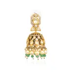 Green Jhumar Earring | Firdaus Collection | Heritage Luxury | Jaipurio